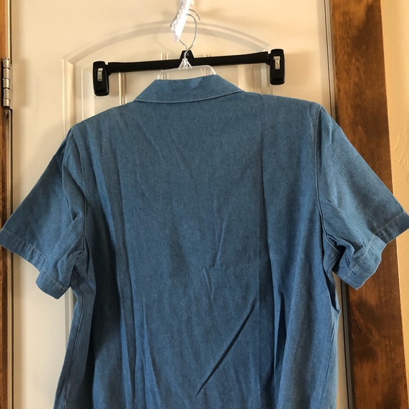 NWOT-Koret Denim 2in1 Short Sleeve Top-Sz LP-Embr. - Picture 6 of 8